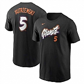 Men's San Francisco Giants #5 Mike Yastrzemski Anthracite 2025 City Connect Fuse Name & Number T-Shirt,baseball caps,new era cap wholesale,wholesale hats